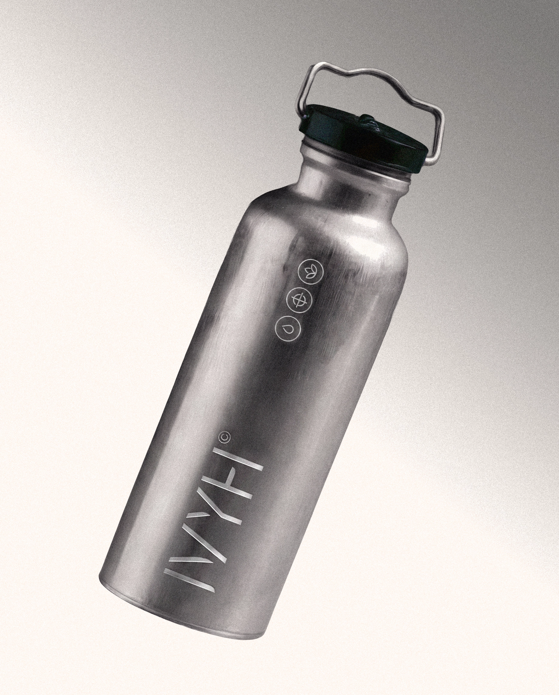 IVYH branded metal water bottle